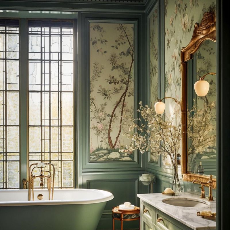 47+ Bathroom Wallpaper Ideas For Your Oasis in 2025 | Houszed