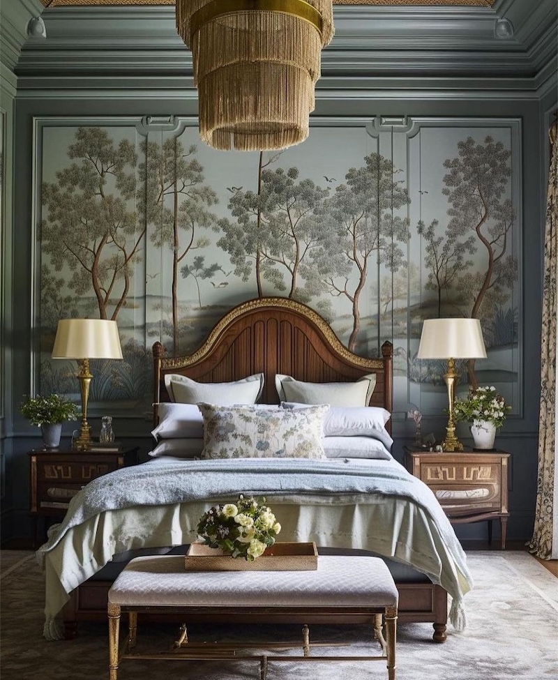 classy bedroom wallpaper design