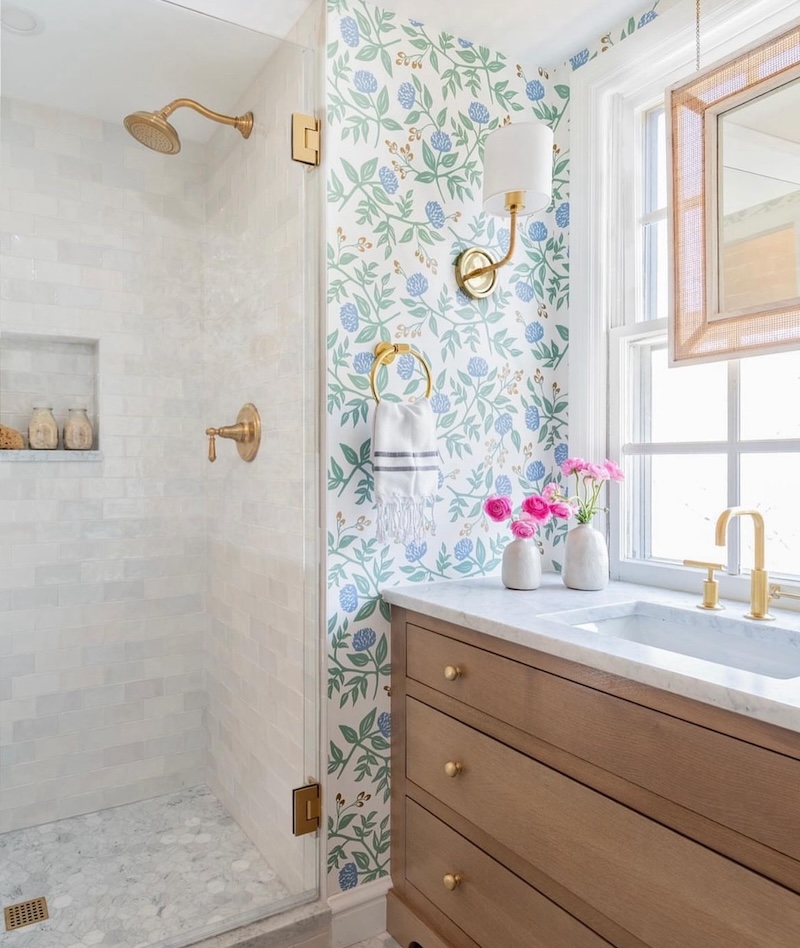 47+ Bathroom Wallpaper Ideas For Your Oasis in 2024 Houszed