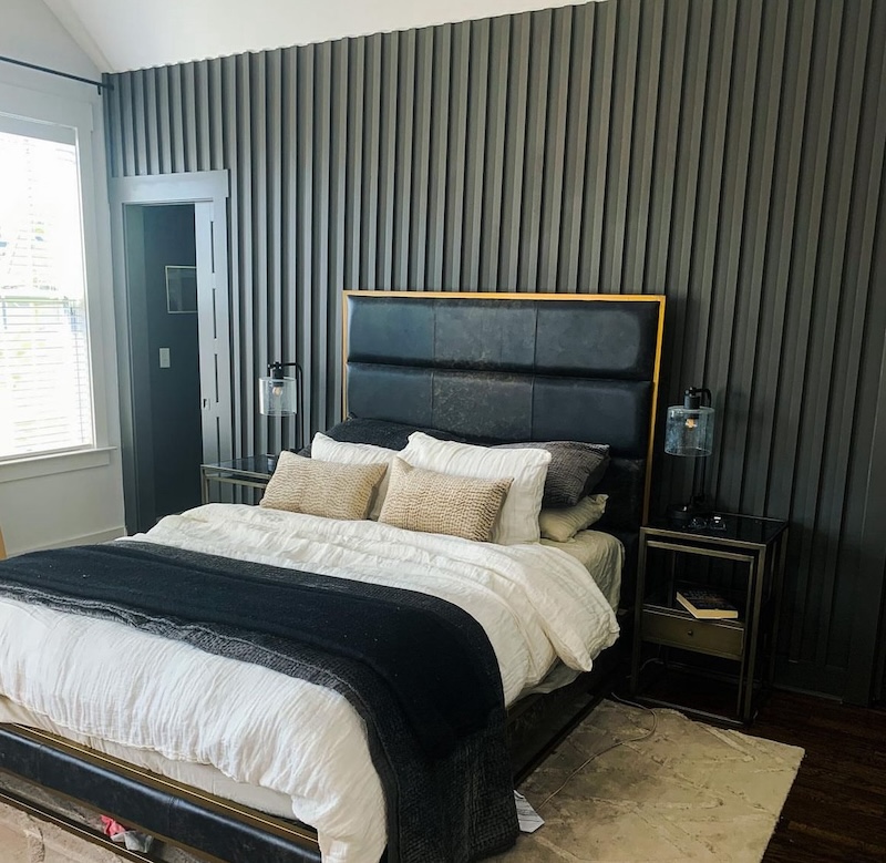 master bedroom ideas with wallpaper accent wall