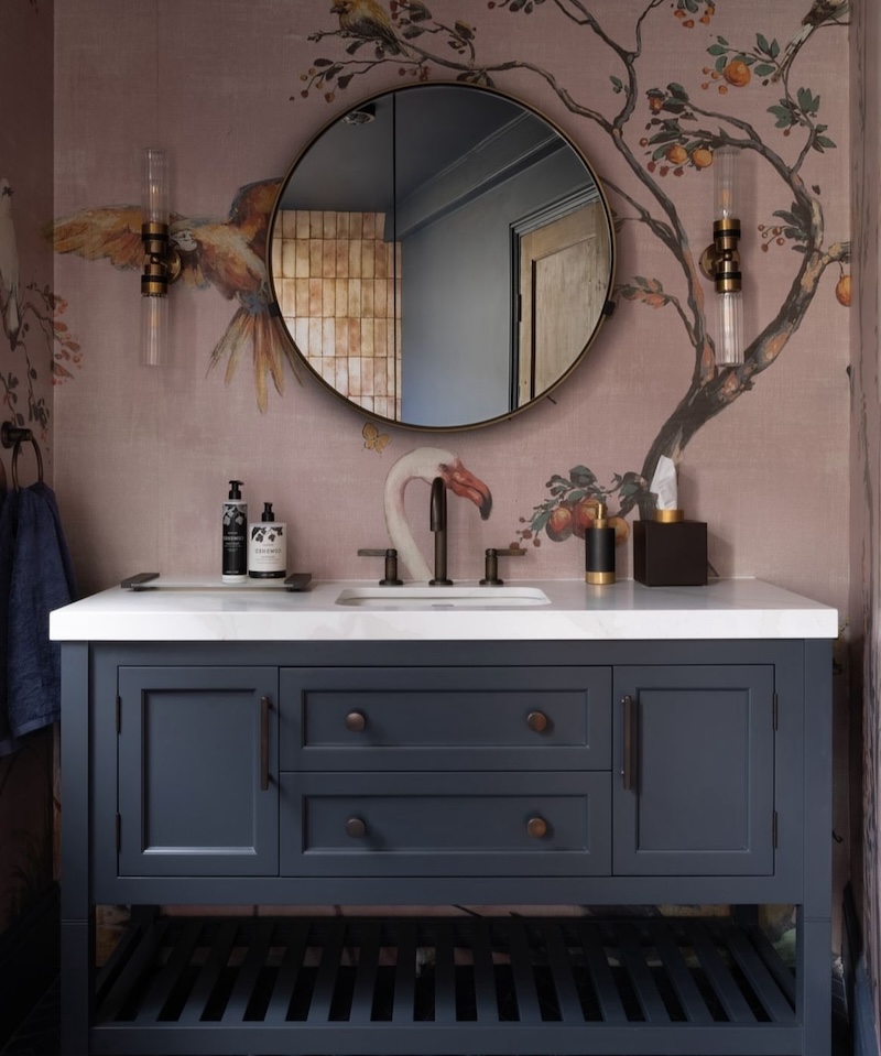 peel and stick wallpaper bathroom ideas