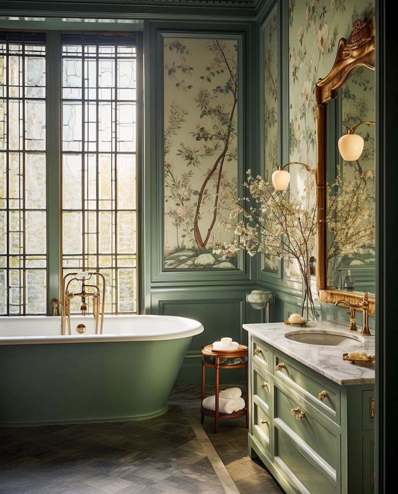 wallpaper design ideas for bathrooms