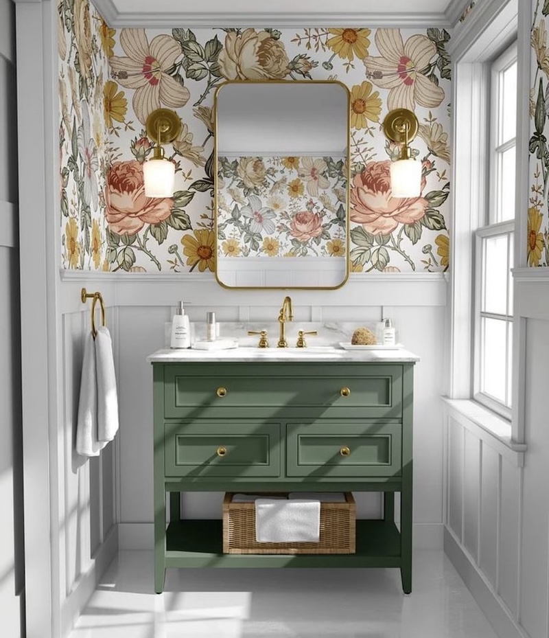 wallpaper for small bathroom ideas