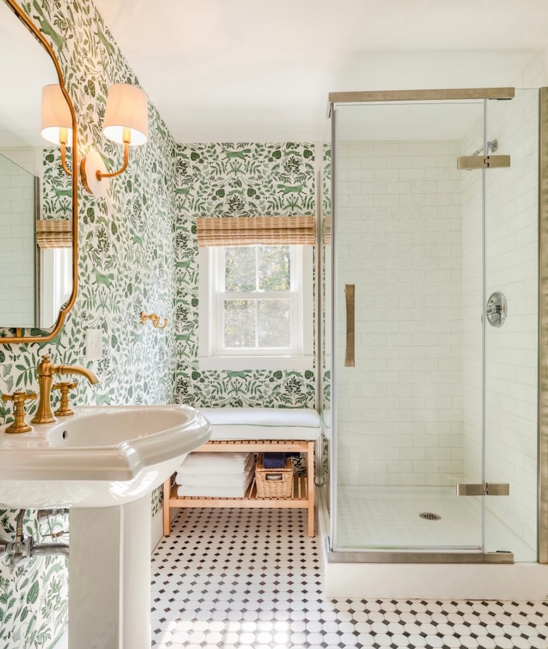 wallpaper ideas bathroom