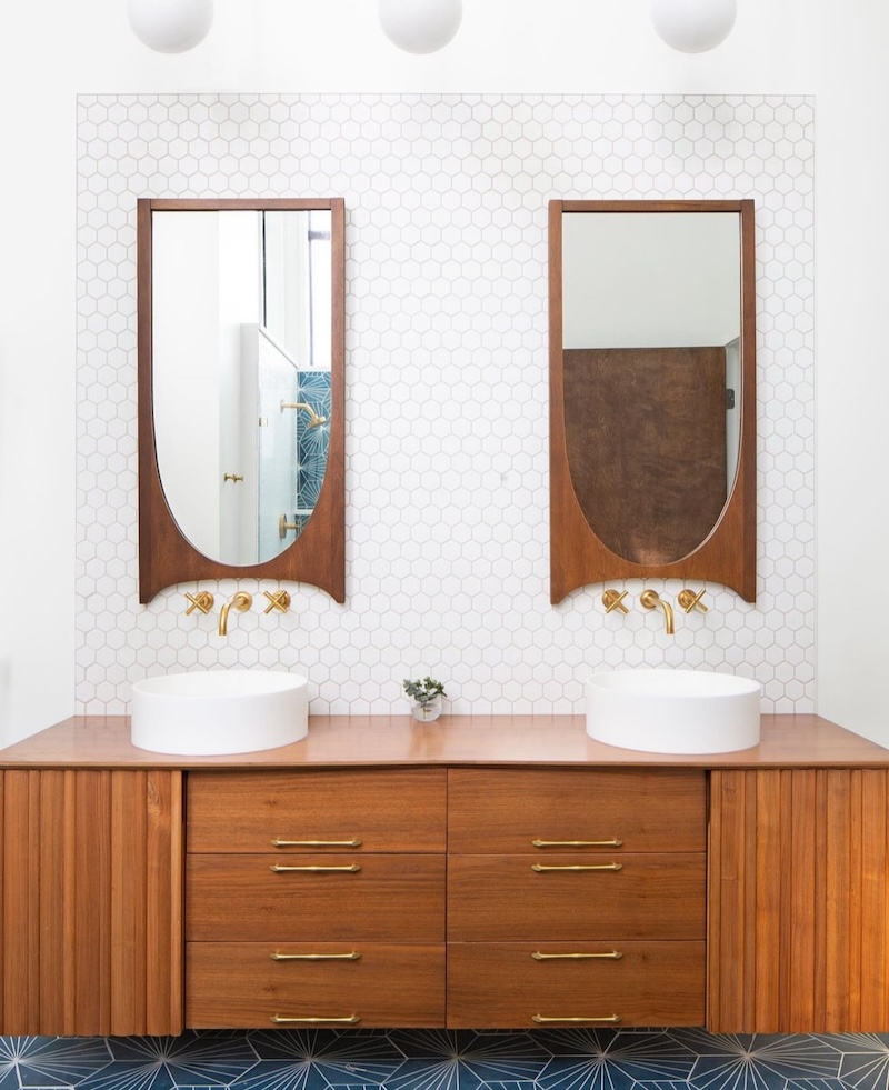 bathroom mid century modern