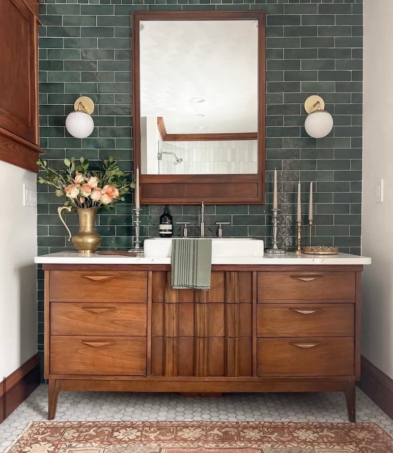 bathroom vanity mid century modern