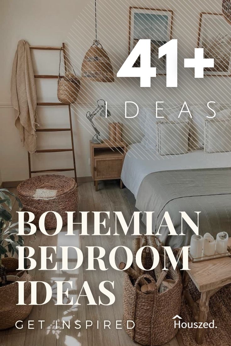 View of Eclectic Elegance: 41+ Bohemian Bedroom Ideas With Style and Personality