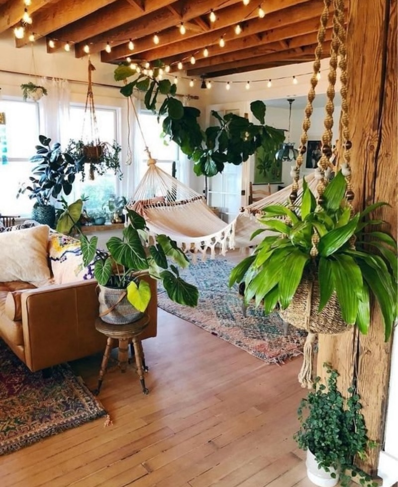 bohemian inspired living room