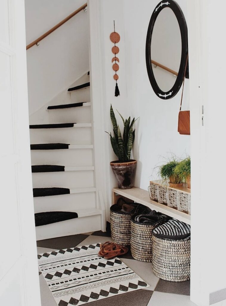 boho hallway table