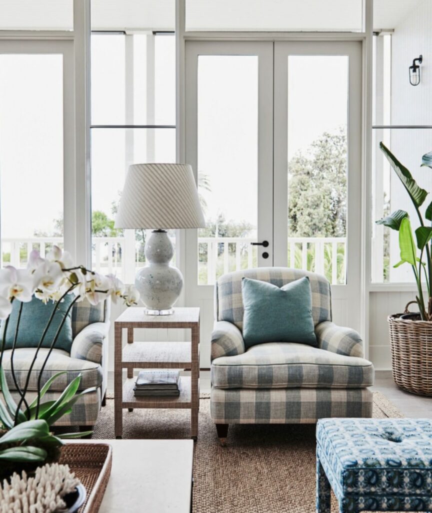 coastal beach cottage living room