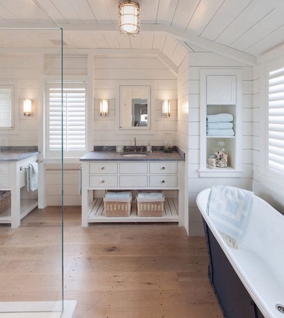 coastal cottage bathroom decor image