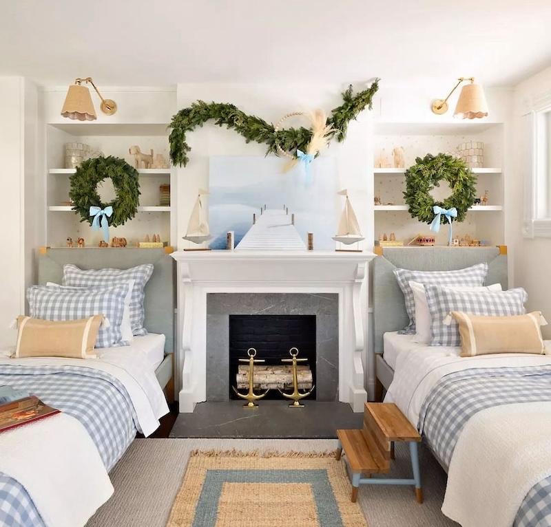 coastal cottage master bedroom