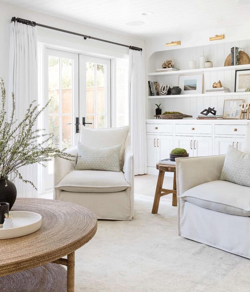 coastal cottage style living room