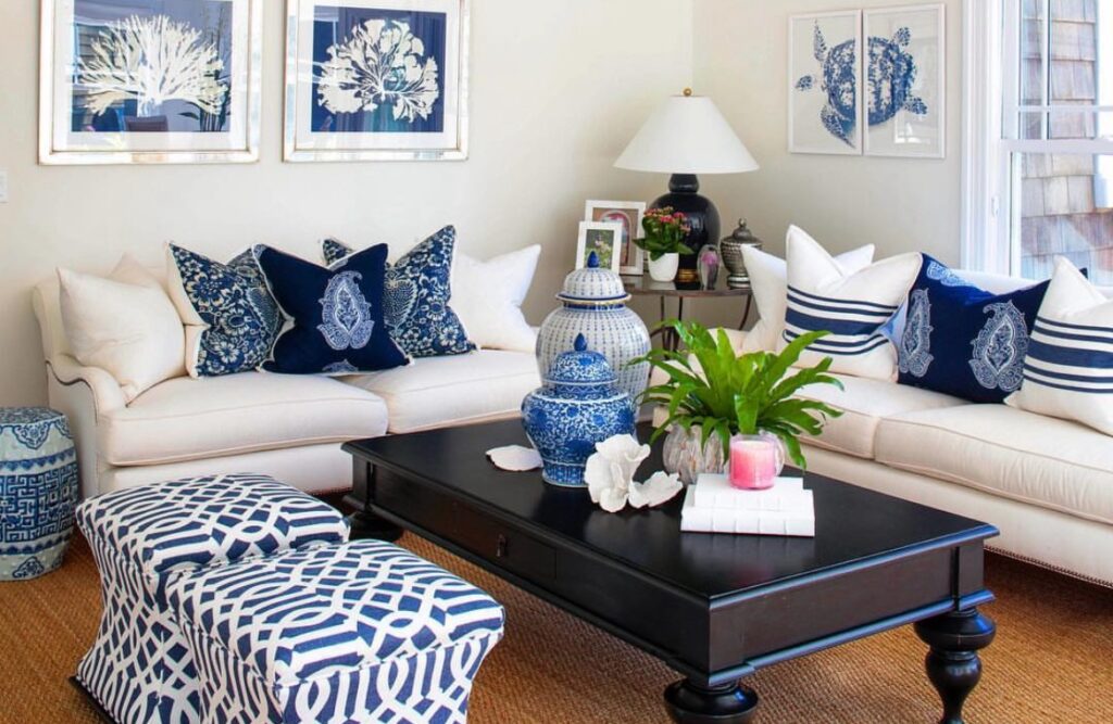 coastal cottage style living room images