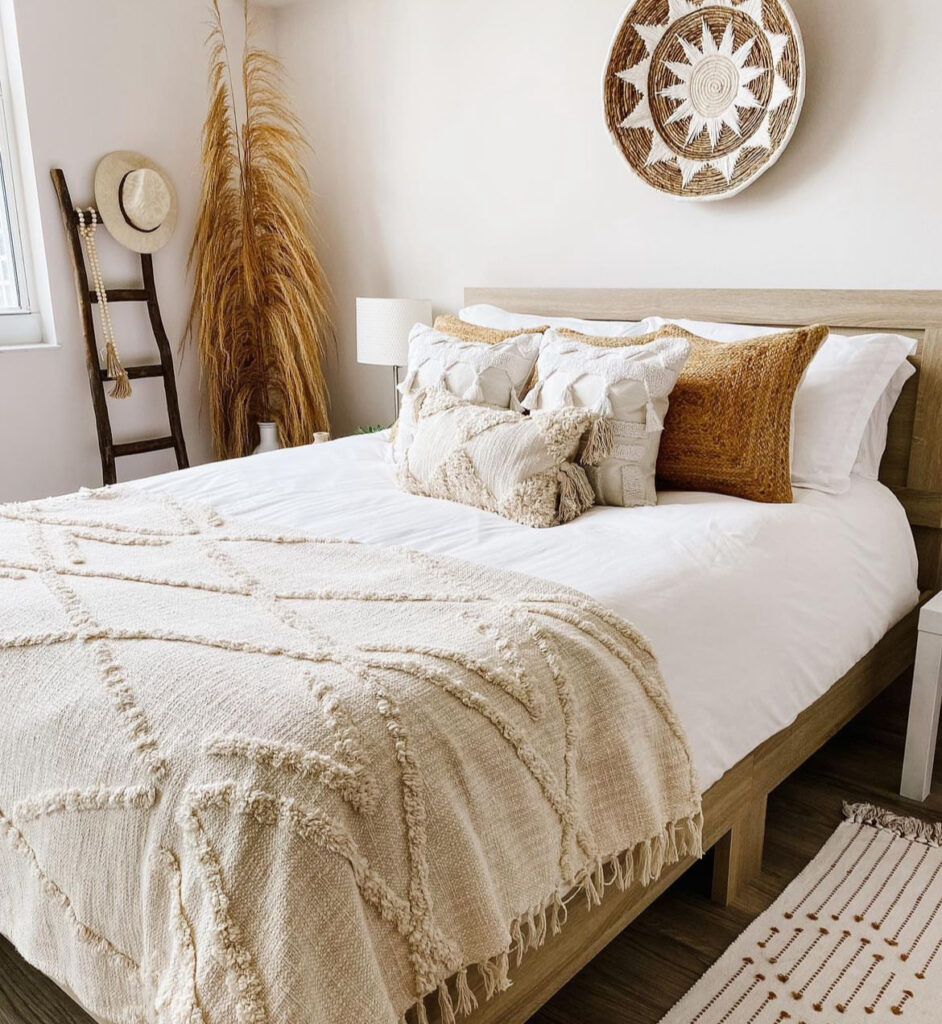 colorful bohemian bedroom