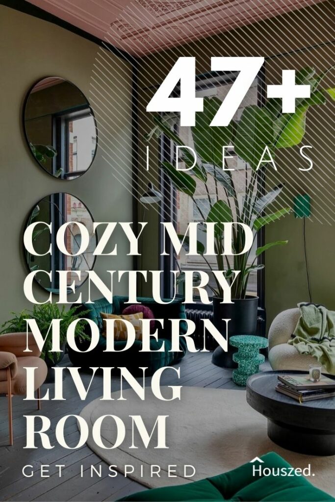 cozy mid century modern living room
