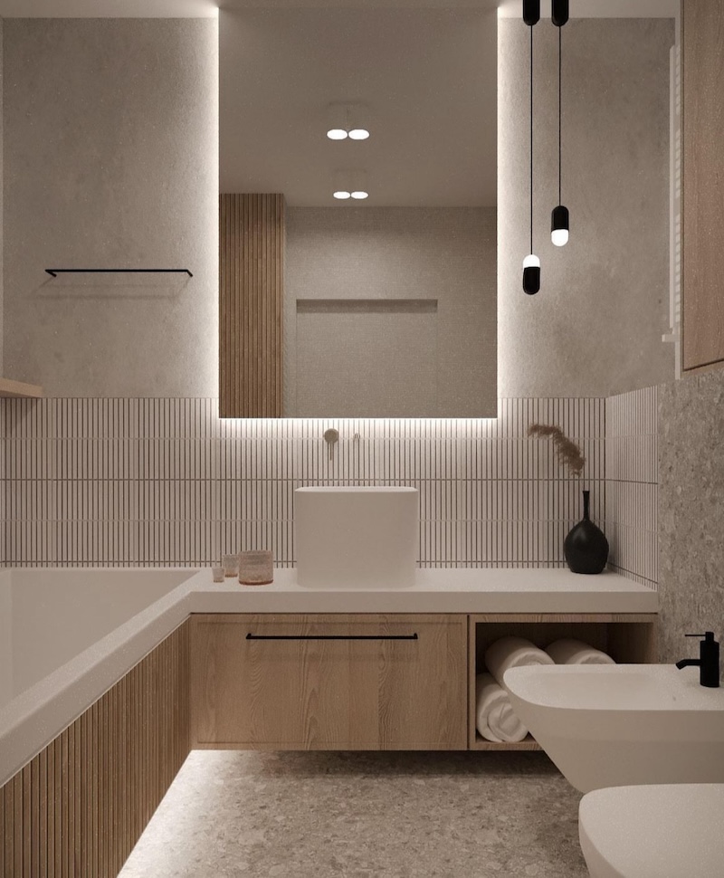 japandi bathroom decor