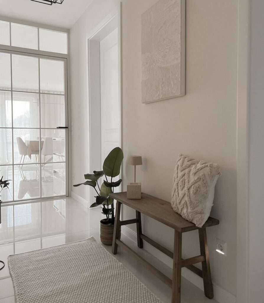 japandi inspired hallway