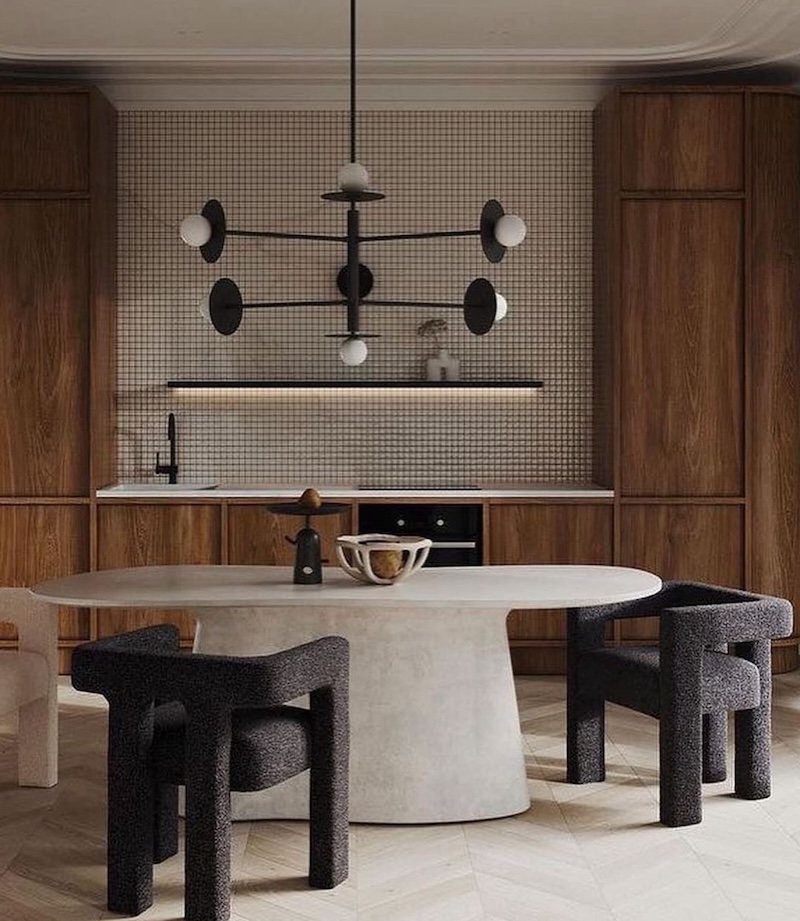 japandi kitchen black