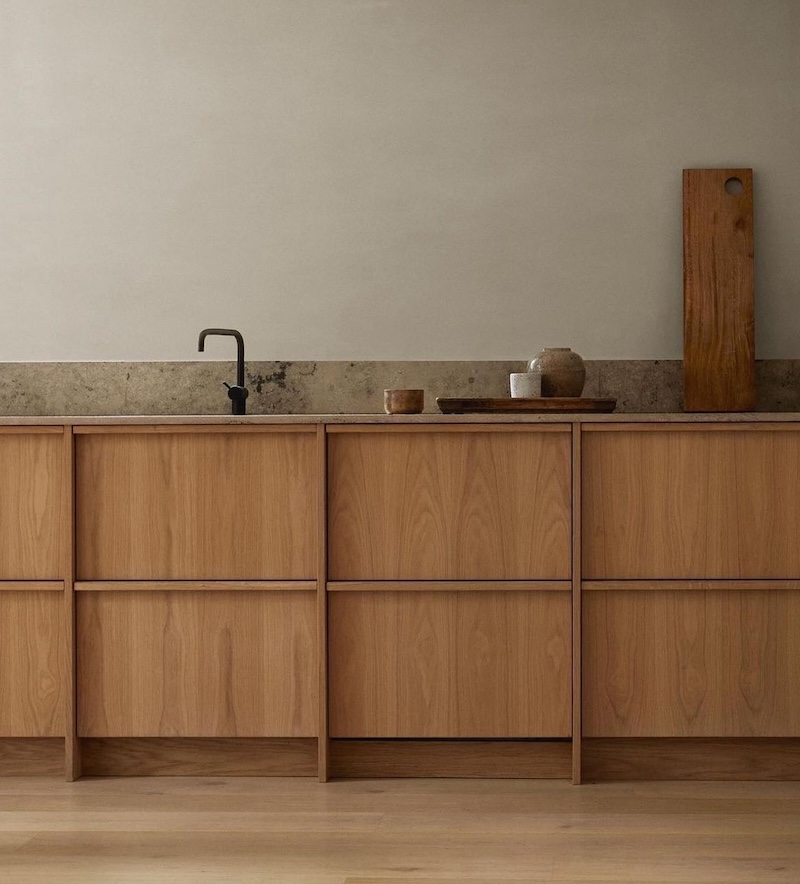 japandi kitchen cabinet