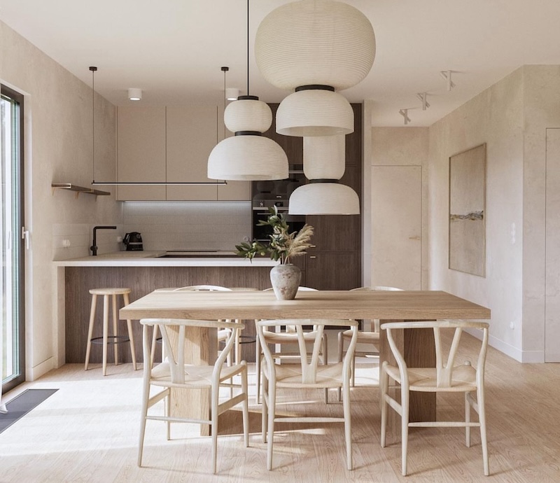 japandi kitchen cabinets