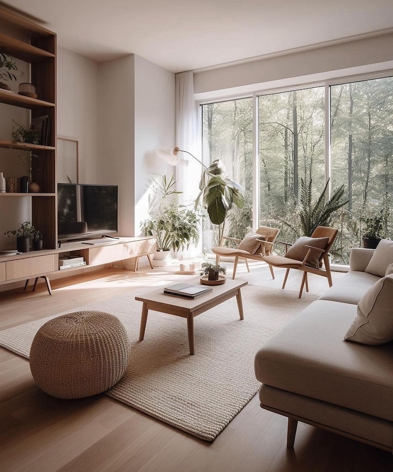 japandi living room inspo