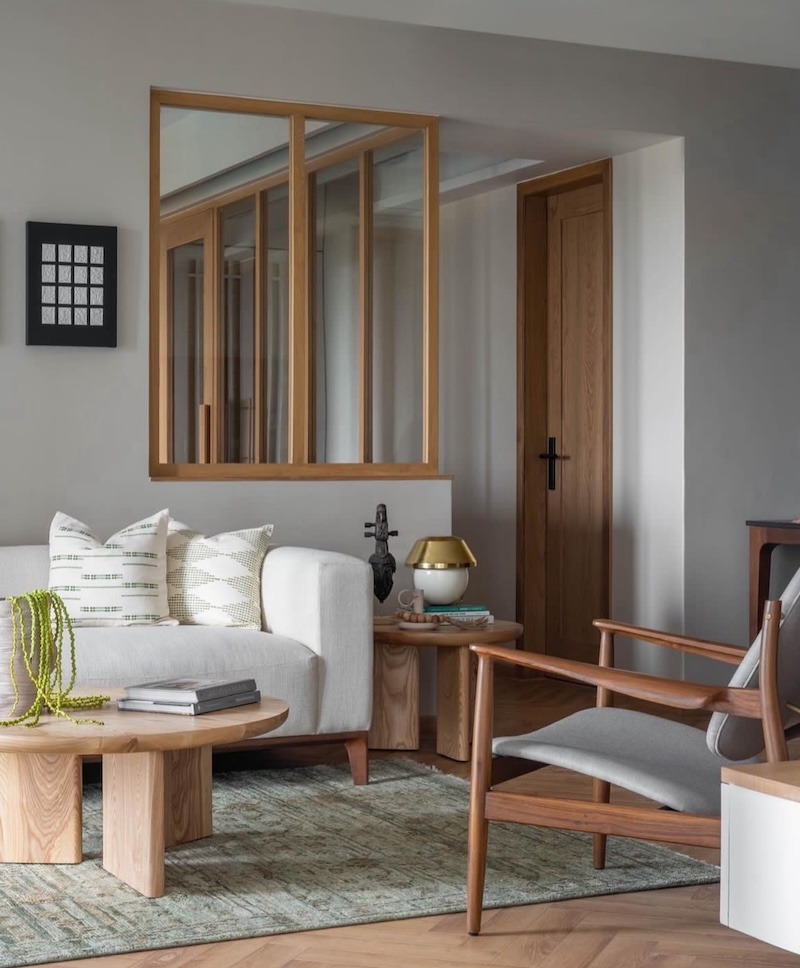 japandi living room rug