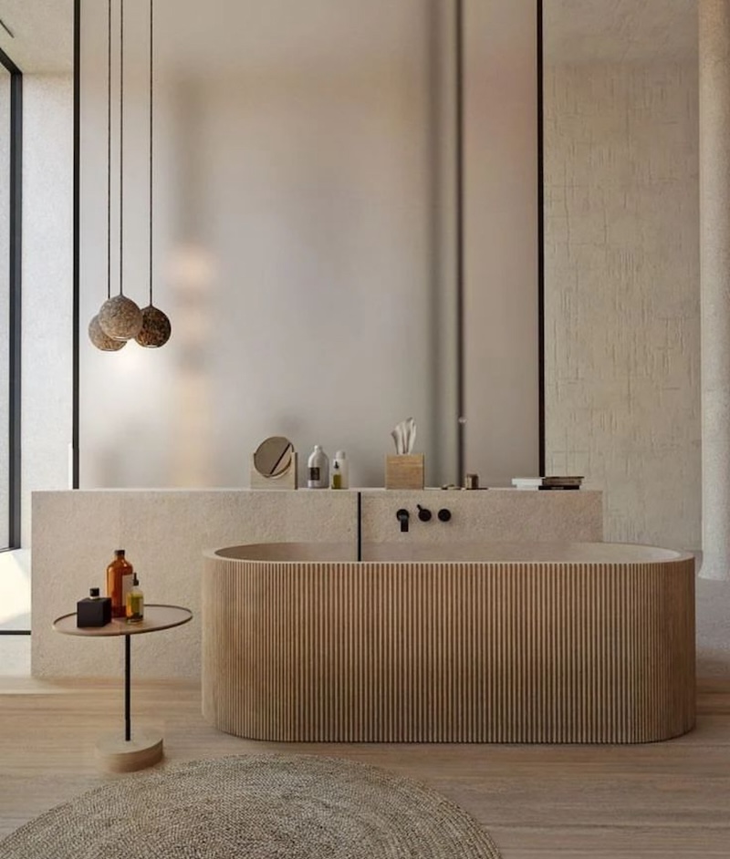 japandi style bathroom vanity