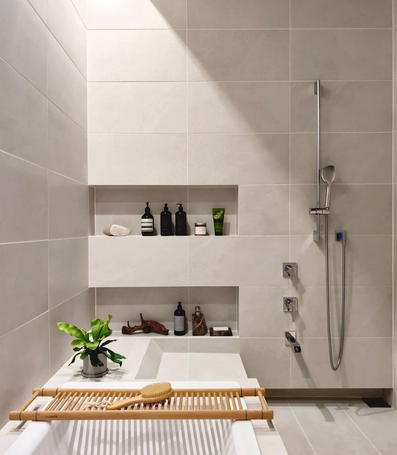 japandi style tiles for bathrooms