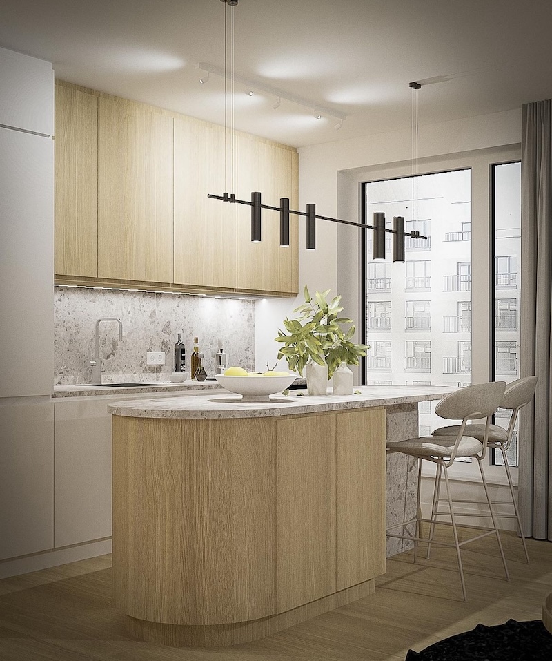 kitchen set japandi style