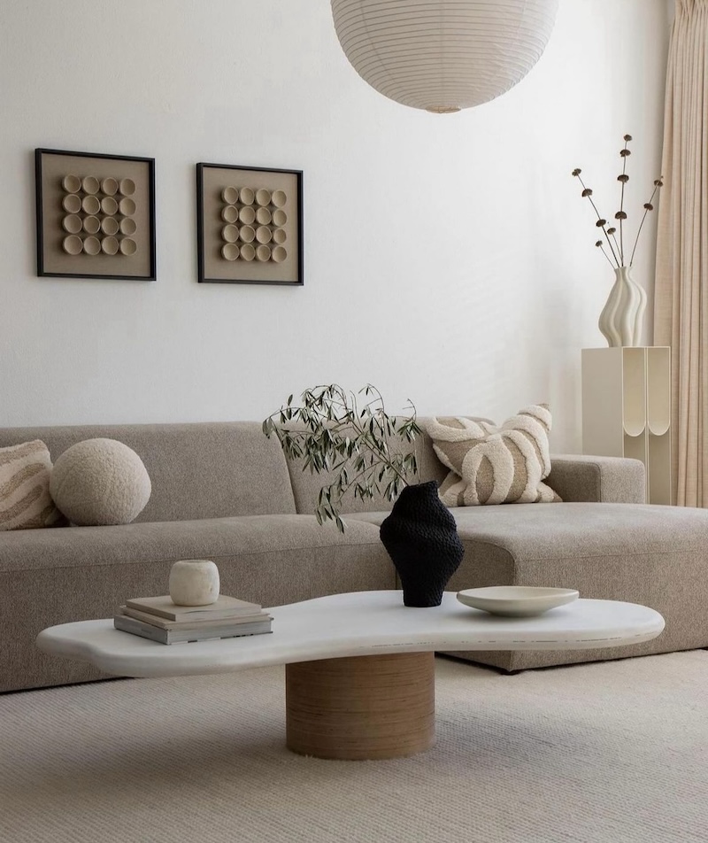 living room japandi interior design