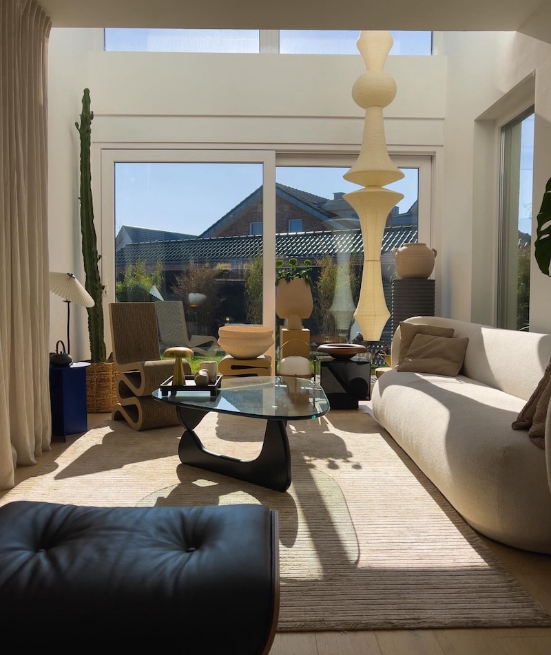 masculine mid century modern living room