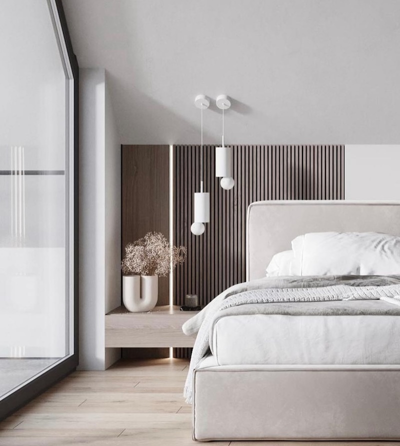 master bedroom japandi