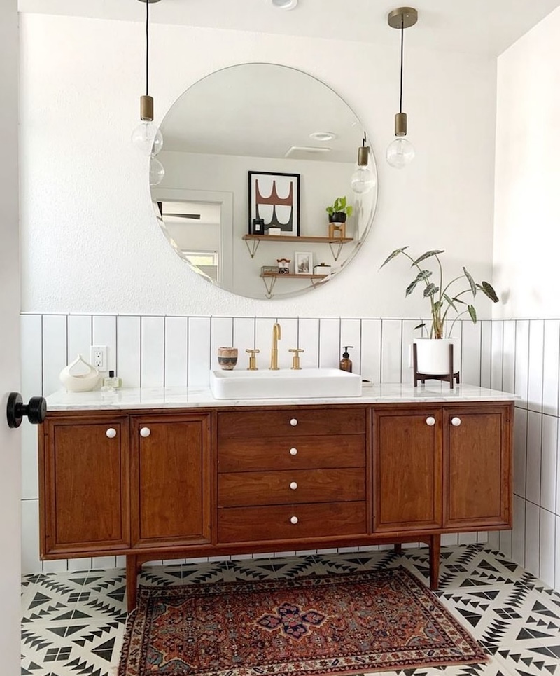 33+ Mid Century Modern Bathroom Ideas in 2025 Houszed