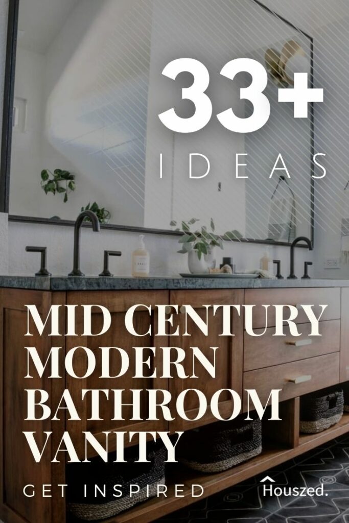 mid century modern bathroom vanity