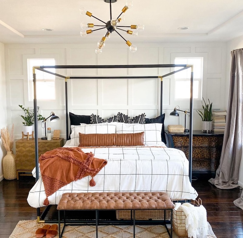 mid century modern bedroom inspo
