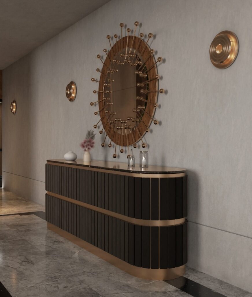 mid century modern hallways