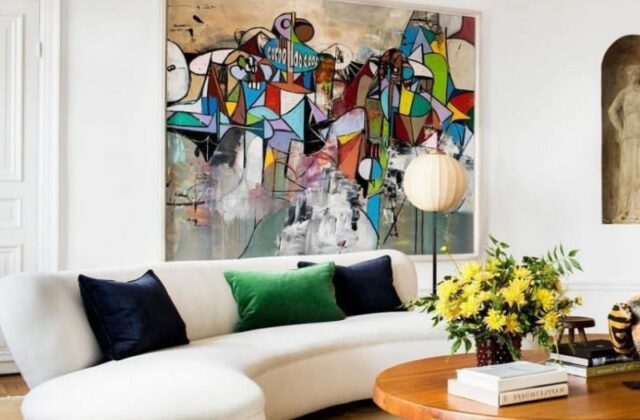 mid century modern living room