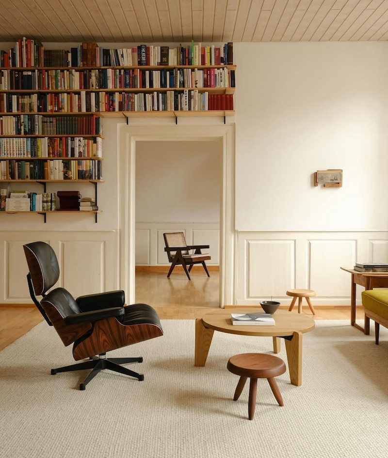 mid century modern living room decor