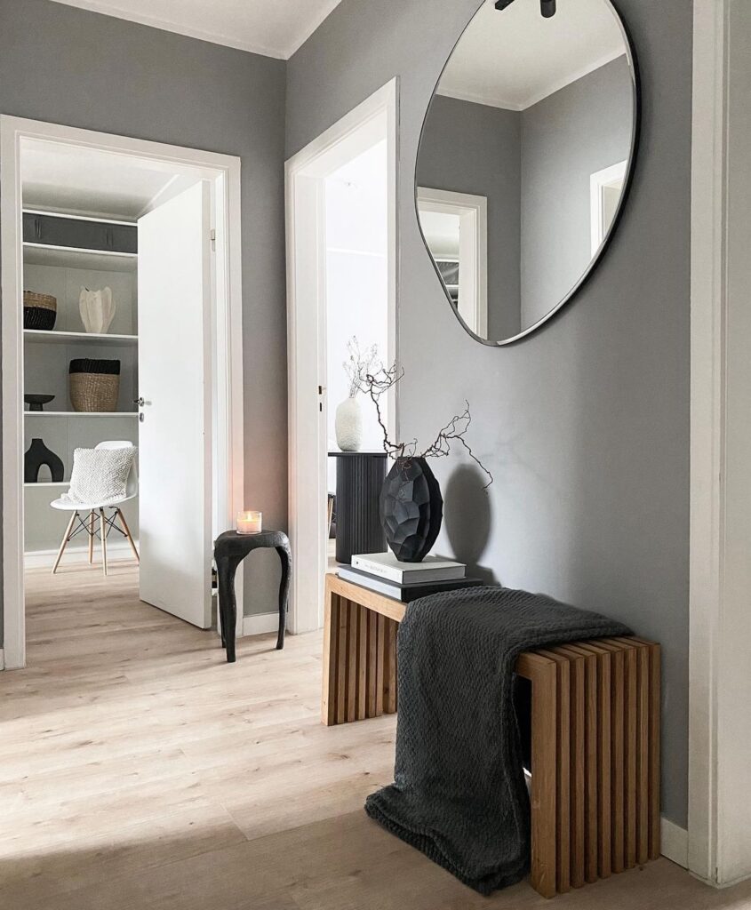 minimalist japandi hallway