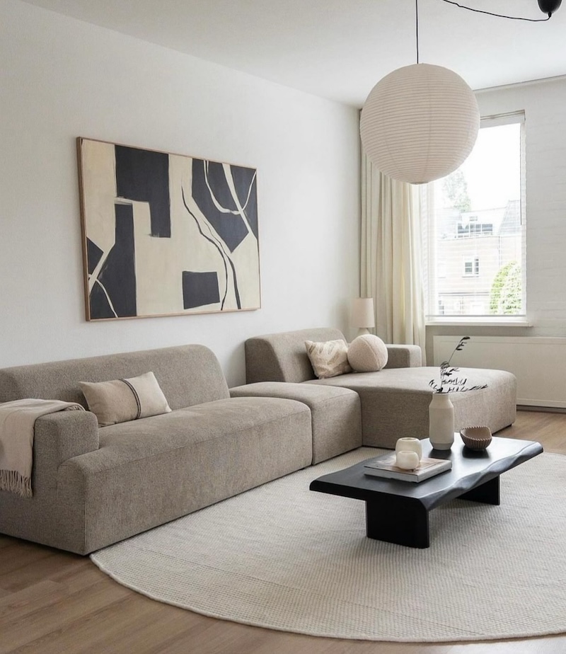 minimalist lifestyle japandi living room