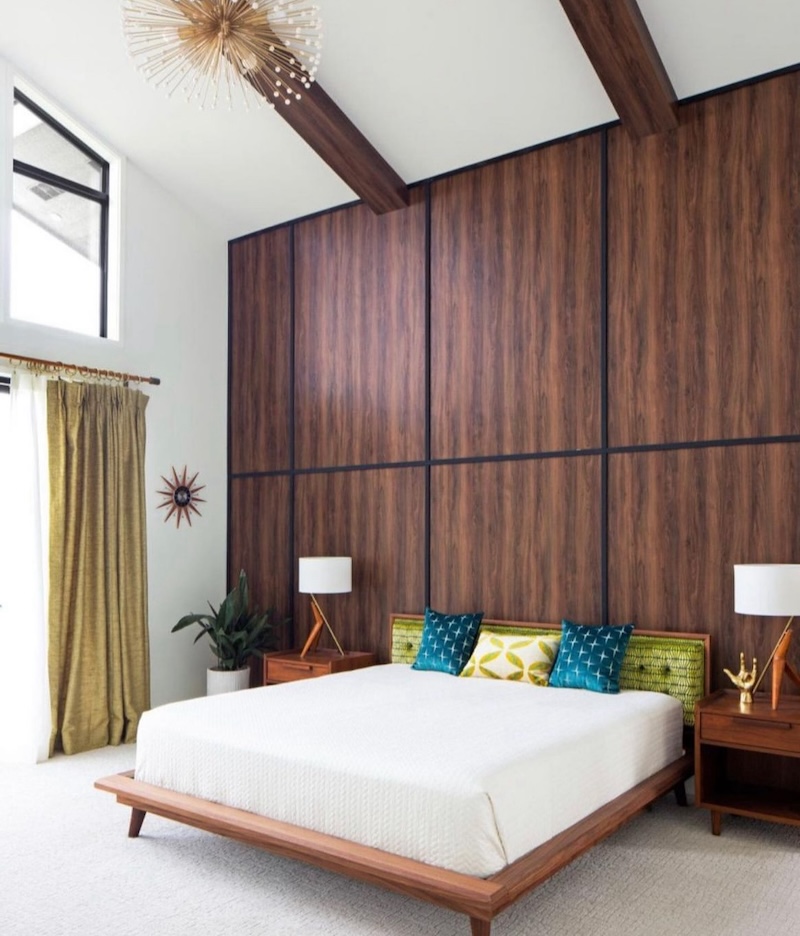 minimalist mid century modern bedroom