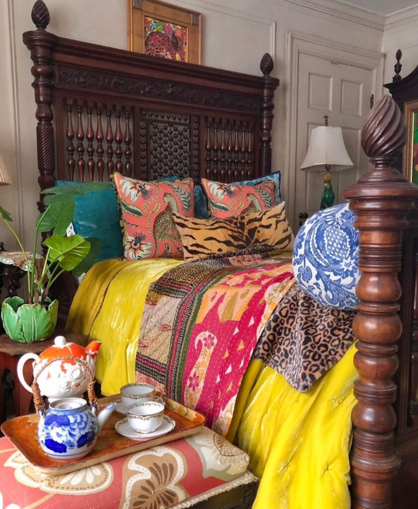 modern bohemian bedroom