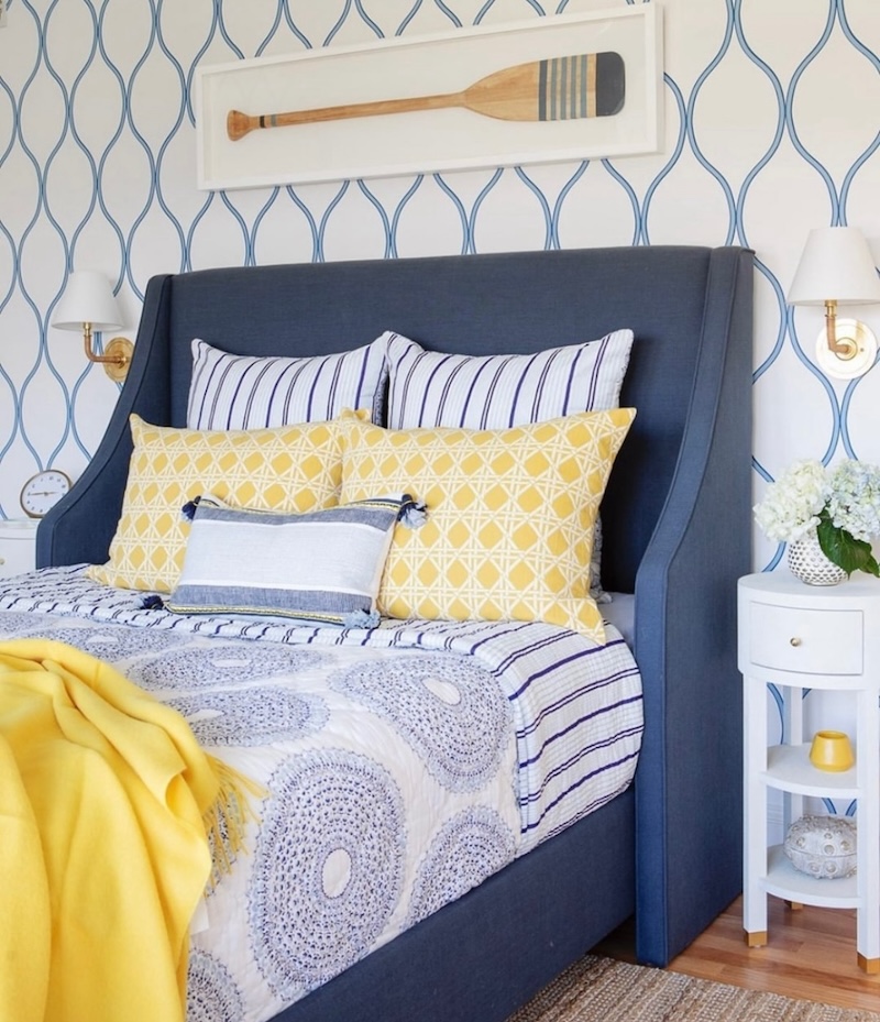 modern coastal cottage farmhouse bedroom idea