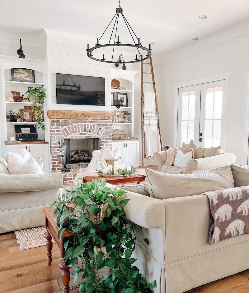 modern farmhouse living rooms