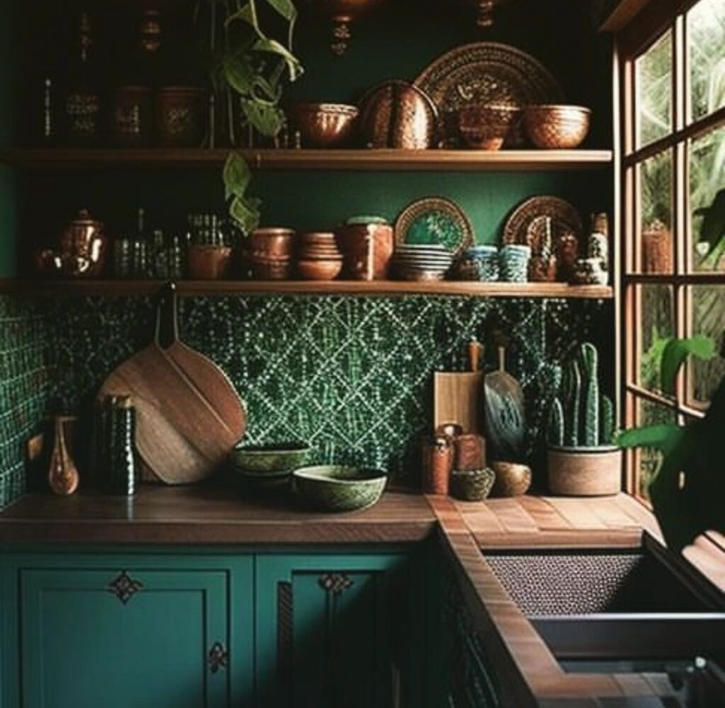moroccan bohemian kitchen