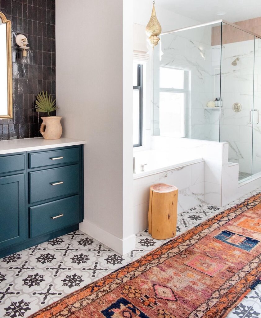 moroccan design bathroom