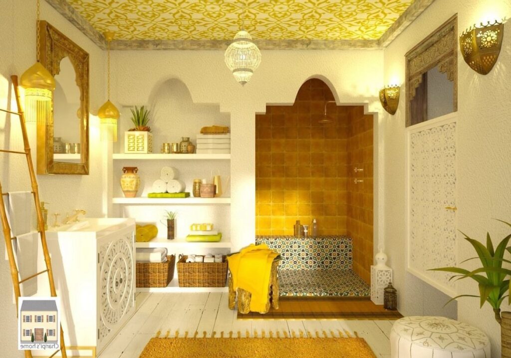 moroccan inspired bathroom