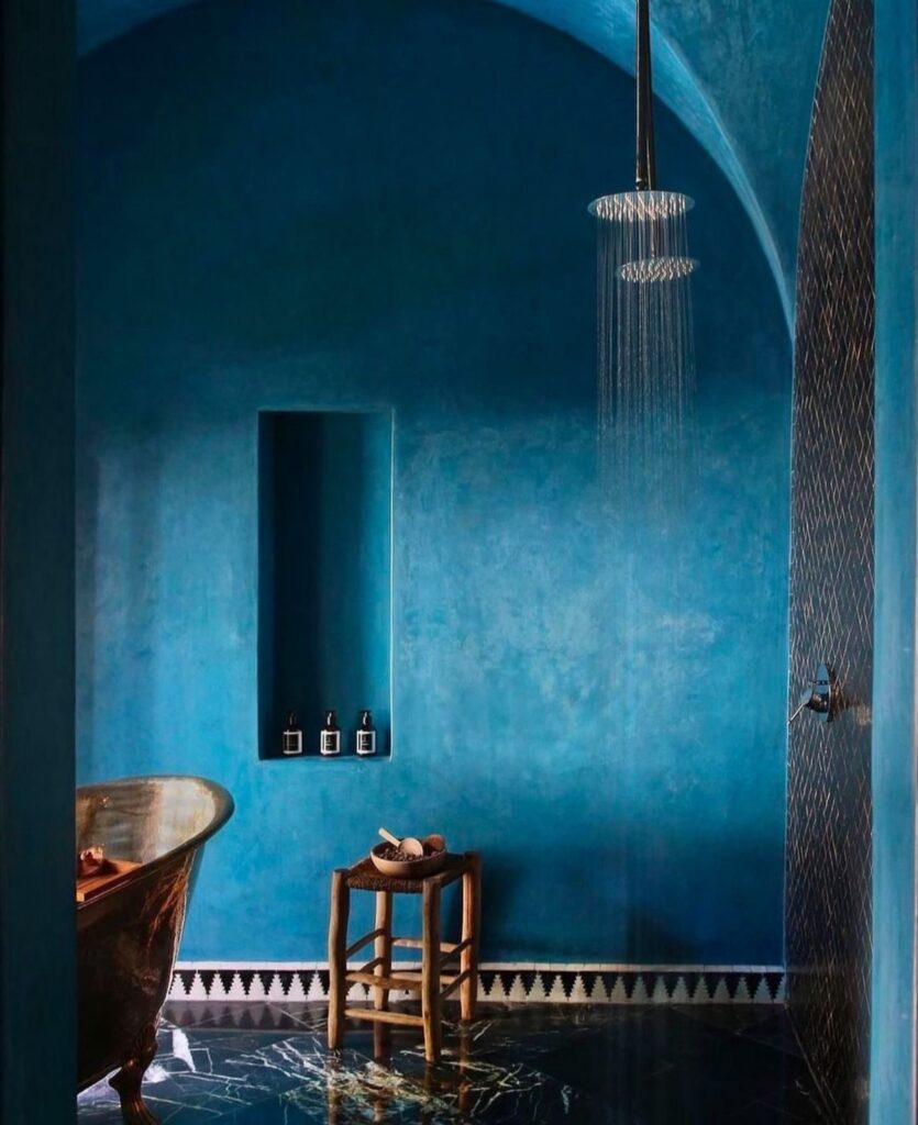 moroccan turquoise bathroom