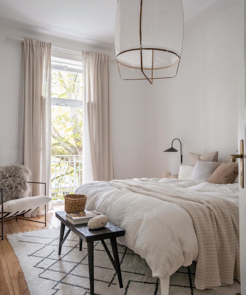 scandinavian japandi bedroom 1